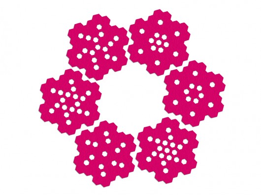 6 śnieżynek 10cm AT design