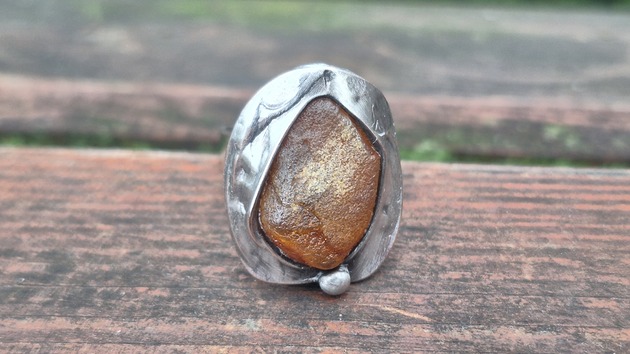 pierścionki - różne Surowy - pierścionek regulowany