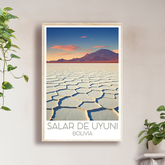 plakaty Boliwia - Solnistko, Salar de Uyuni - Plakat, pamiątka dla podróżnika