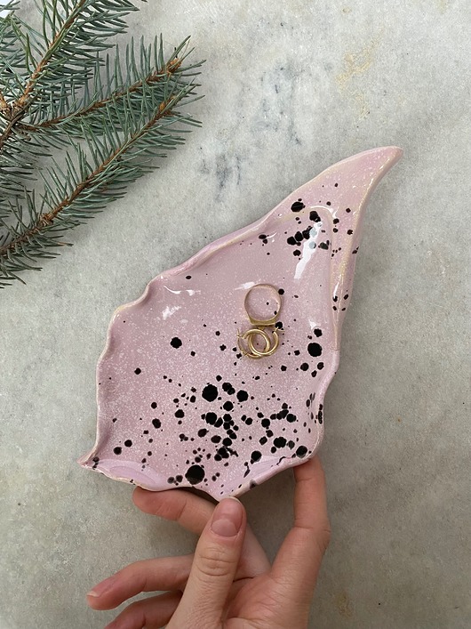 pojemniki na biżuterię Ceramiczna Patera Ostryga Lolipop