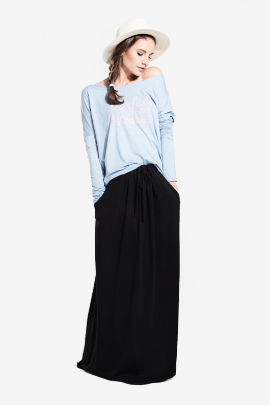 Maxi skirt mint-and-pepper
