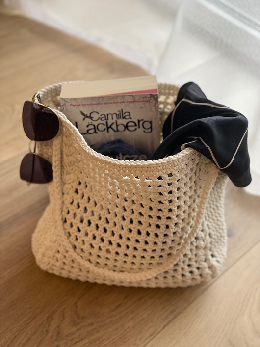 torby na ramię Shopper bag, torba na plaże, vintage bag, torebka ze sznurka