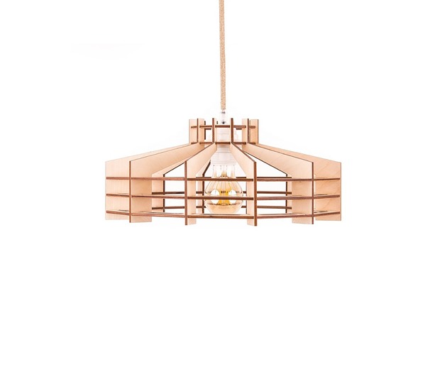 lampy wiszące Nowoczesna lampa do pokoju drewniana