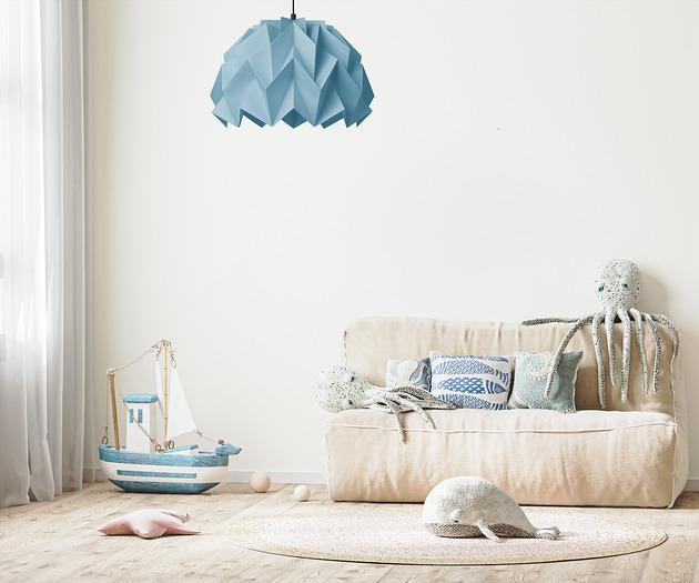 lampy wiszące Lampa wisząca origami ICEBERG L niebieska