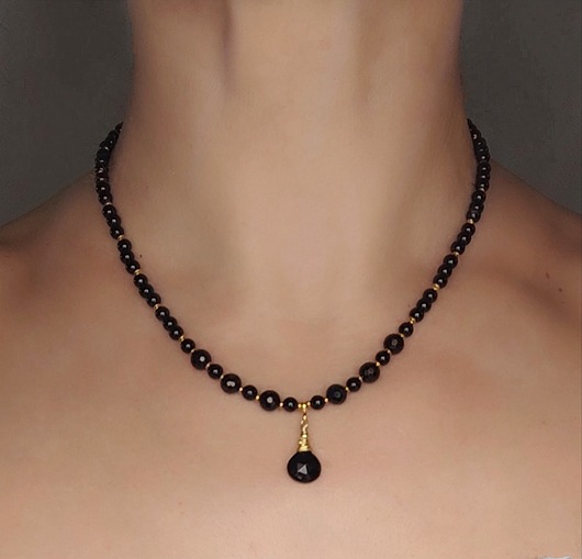 złote naszyjniki Zmysłowy naszyjnik z turmalinów