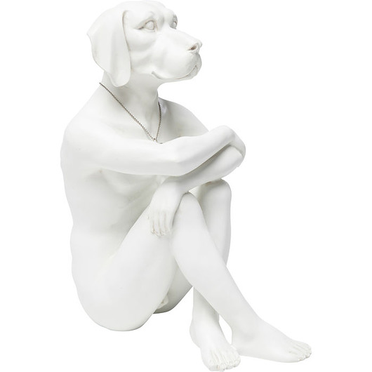 Figurka rzeźba pies Gangster Dog 33cm, kremowy Home Design