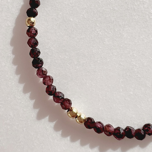 chokery Naszyjnik BORDO granat wykonane z kamienie naturalne
