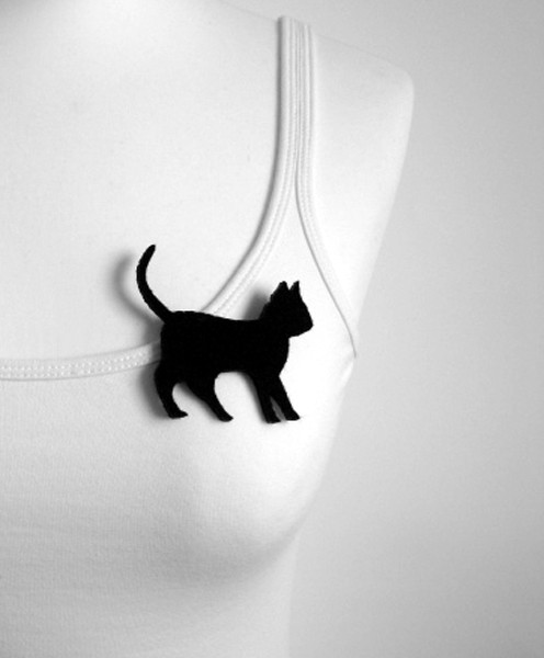 felt cat... felt label