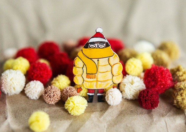 broszki Broszka Aśka z zimowej puchatej kurtce