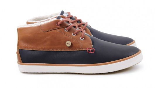 Wattle leather, navy/tawny Faguo