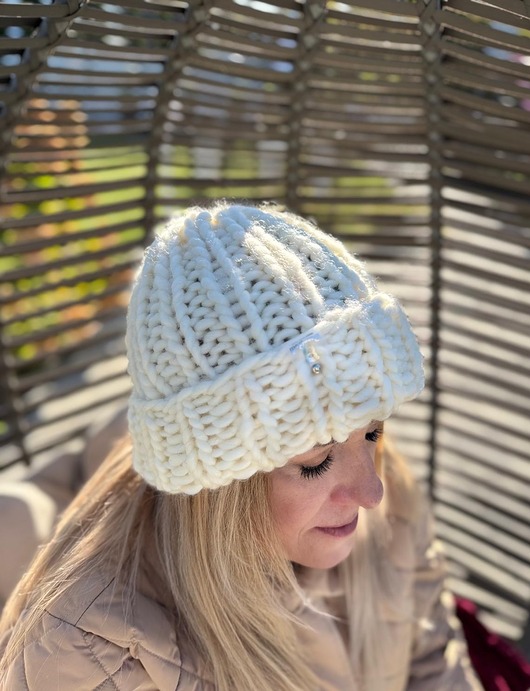 czapki damskie Beanie handmade