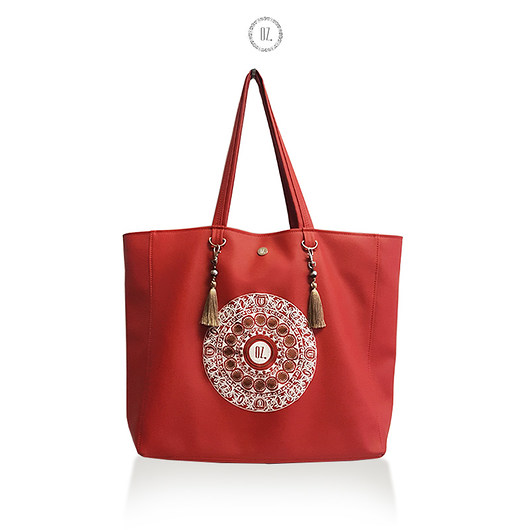 Torba RED CINNAMON MANDALA XL - shopper Bags of OZ