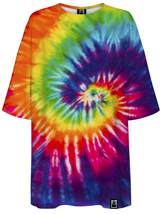 t-shirt damskie DR.CROW T-shirt Damski Oversize Tie Dye