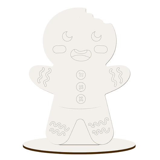 dekoracje świąteczne Figurka Stojąca na Podstawce Kolorowanka dla Dzieci Świąteczna Pierniczek