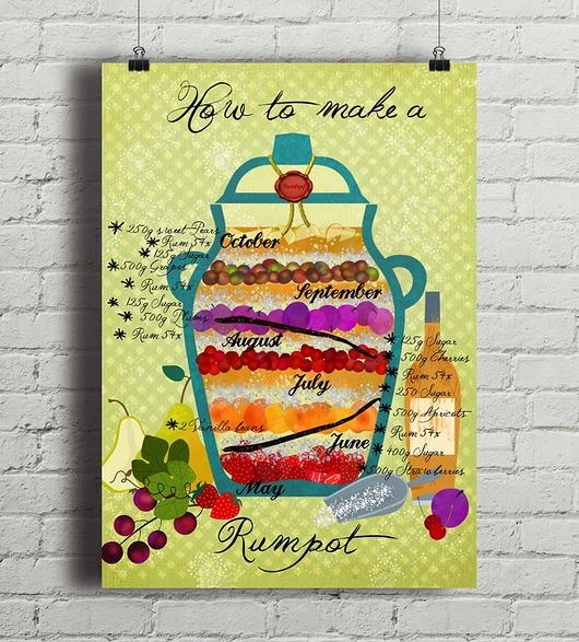 Rumpot - plakat kuchenny art giclee minimalmill
