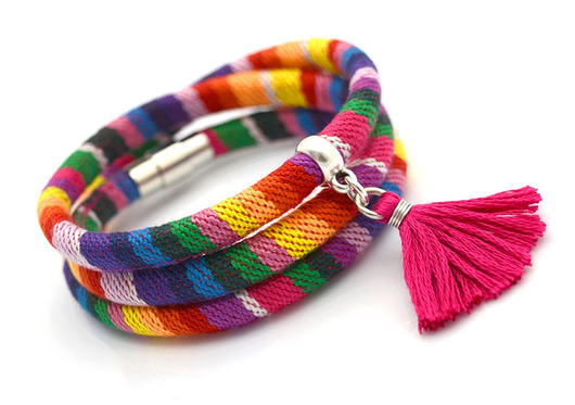 bransoletka MAGNETOOS BOHO RAINBOW 2 z chwostem Beezoo