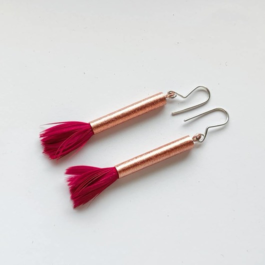 kolczyki z piórami PIÓRKO kolczyki