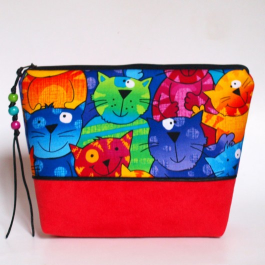 kosmetyczka - szalone kociaki - multicolor L MOONAXA