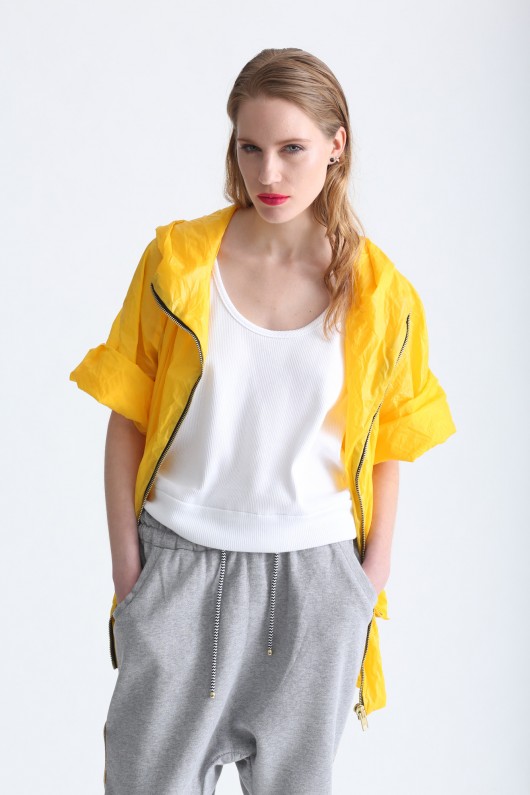 kurtki damskie YELLOW MAXI jacket