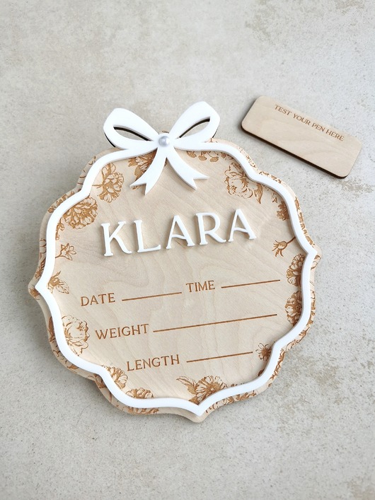 niemowlak - inne Tabliczka metryczka dla noworodka, metryczka dla dziewczynki