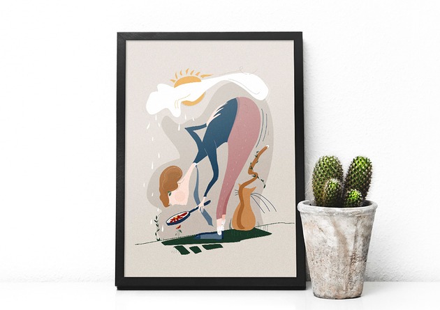Hello little friends - plakat A3/B2 Justyna Mioduszewska