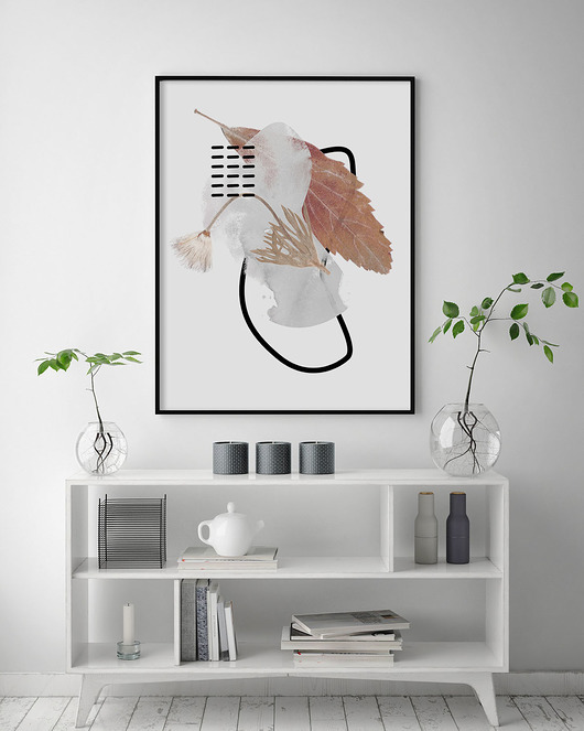 Plakat Organiczne kształty - NOWOCZESNY Jesienny las Bajkowe Obrazki