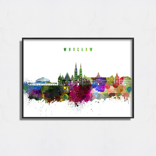 plakaty Plakat Wrocław  Akwarela
