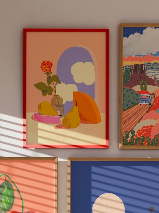 plakaty Plakat "Gruszki i róża" 30x42