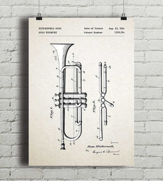 plakaty Plakat Trąbka - patent