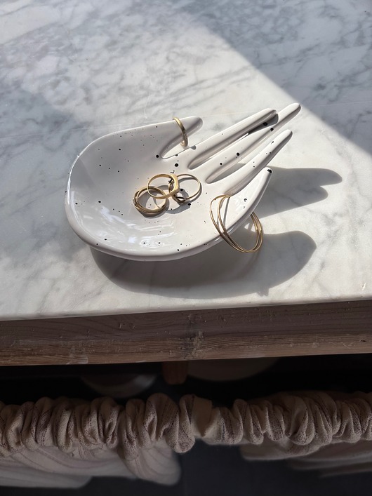 pojemniki na biżuterię Ceramiczna Łapka Handmade Talerzyk na Biżuterię Dalmatyńczyk
