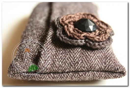 Tweed i brązy - etui na chusteczki 2 Moje Zielone Wzgórze