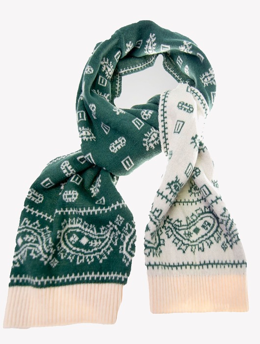 szale damskie Ciepły szal dwustronny szalik zimowy we wzory 40x180 cm