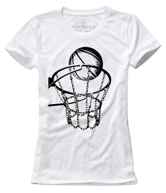 t-shirt damskie T-shirt damski UNDERWORLD Streetball biały