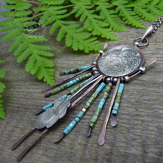 Dreamcatcher - Copper, Silver, Toho Radecka art