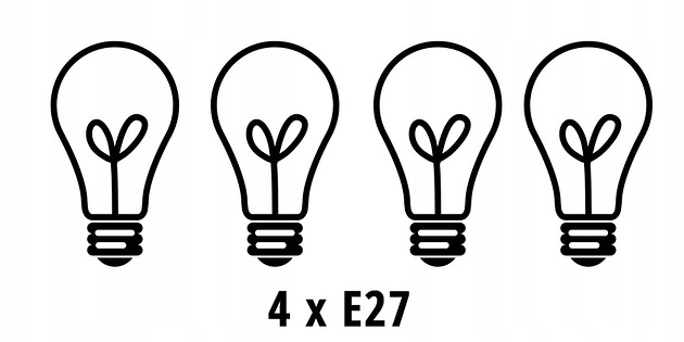 Dodatkowe akcesoria 4xE27 + denko LYSNE
