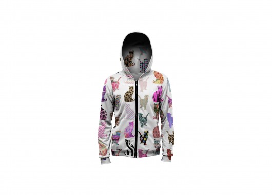 Bluza z kapturem w Komiksowe Koty Mr Gugu Miss Go