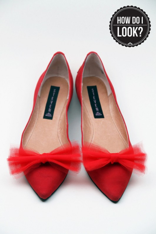 Ballerina's Bow - Red - klipsy do butów HowDoILook