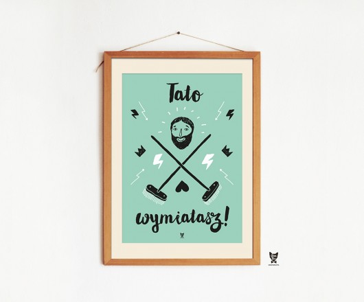 Plakat na Dzień Ojca: dla Taty, Ojczyma, Teścia Pan Lis