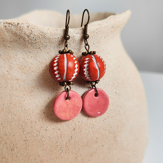 kolczyki ceramiczne Kolczyki ceramiczne boho