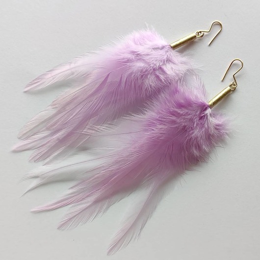 kolczyki z piórami PIÓRKO kolczyki