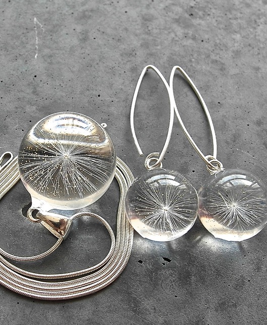 zestaw-dmuchawce w żywicy 1 Grol Jewellery
