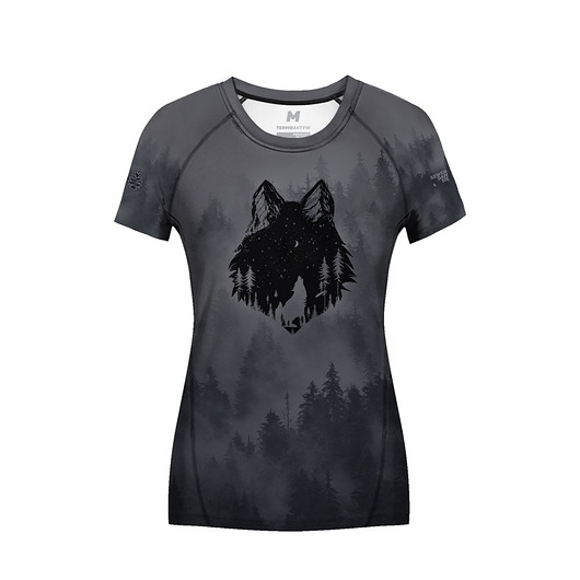 t-shirt damskie Koszulka termoaktywna damska WILK szara