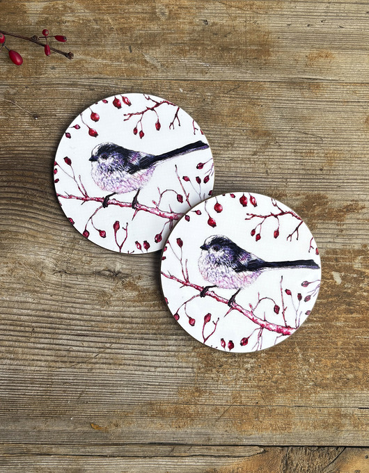podkładki do kuchni Podkładki pod kubek- Raniuszek- Ptaki- Ilustracja