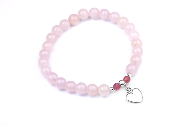 Bransoletka Kwarc Różowy i Turmalin Różowy Brazi Druse Jewelry