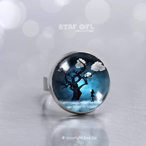 Star Girl i Obłoki, pierścionek 20 mm Ewa Saj Fotografie