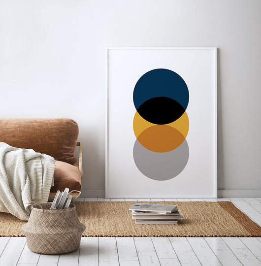 Figury 2 - grafika - plakat skandynawski PLAKATY GEOMETRYCZNE