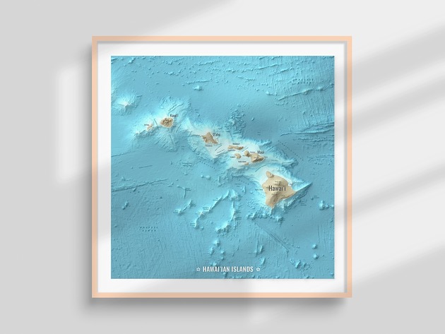 plakaty HAWAJE plakat mapa