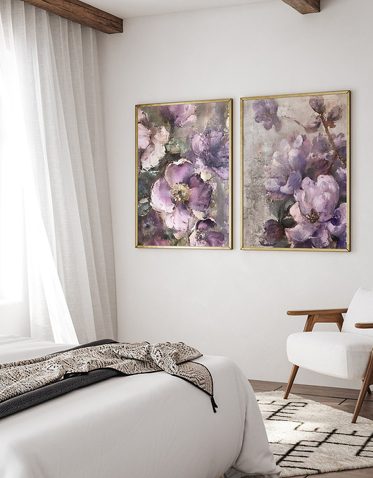 plakaty Zestaw plakatów - Kwiaty w pastelach (set161)