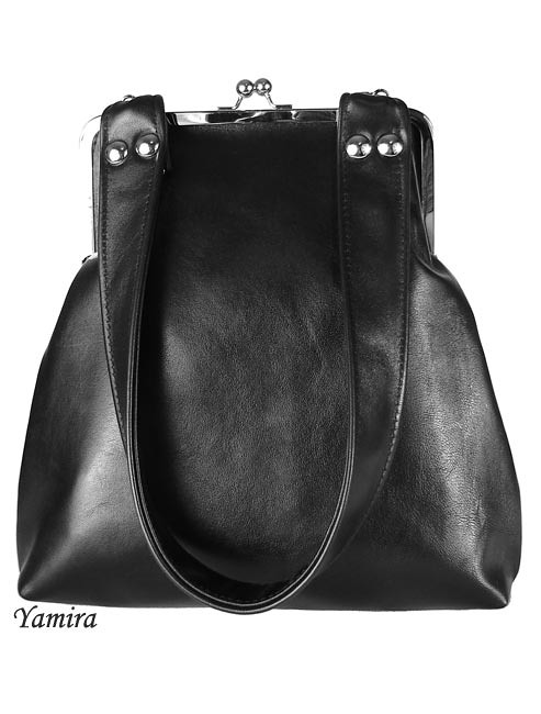XL black real leather yamira