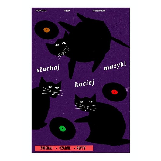 kartki okolicznościowe - wydruki Kartka pocztowa - Słuchaj kociej muzyki
